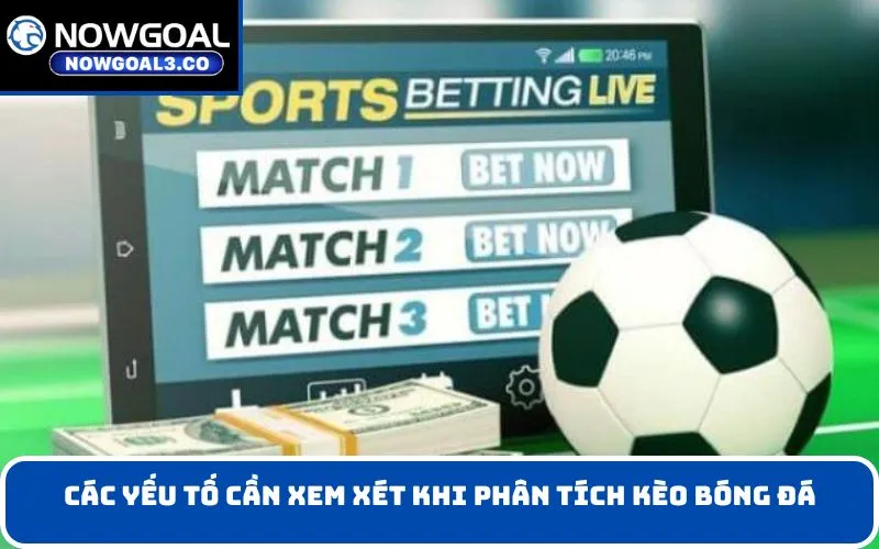 Các yếu tố cần xem xét khi phân tích kèo bóng đá